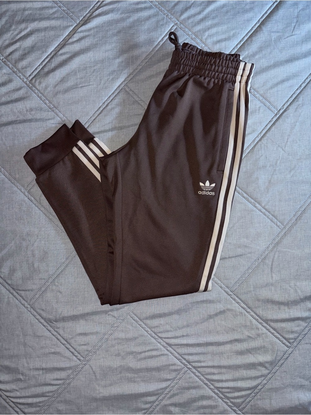 adidas Kids Black Joggers with White Triple Stripes